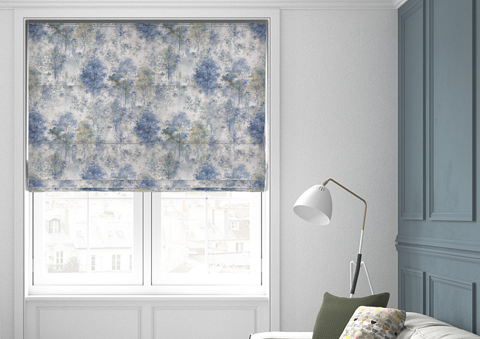 Woodland, Saxon Blue - Twist&Fit Roman Blind - Image 3